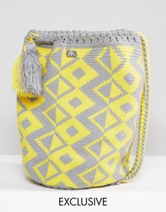 Серо-желтый тканый рюкзак Jardin Del Cielo Wayuu - Мульти