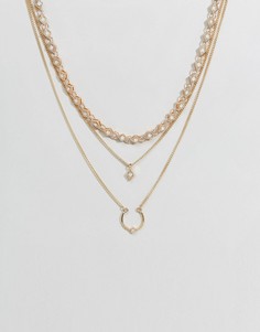 Ярусное ожерелье Ashiana - Золотой