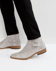 Серые замшевые ботинки с пряжками House Of Hounds Adrian - Серый