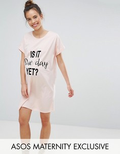 Ночная рубашка ASOS Maternity Due Day - Розовый