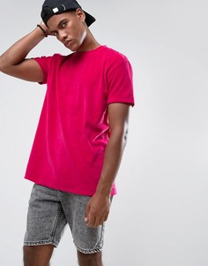 Свободная велюровая футболка Zeffer - Розовый
