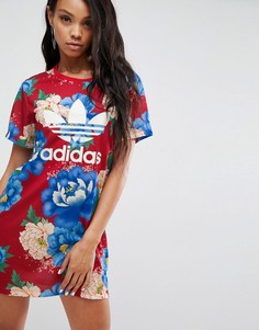 Платье-футболка Adidas TRF - Красный