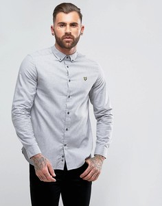 Серая меланжевая рубашка из шамбре Lyle & Scott - Серый