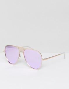 Золотистые солнцезащитные очки-авиаторы Quay Australia X Kylie Jenner Iconic - Фиолетовый