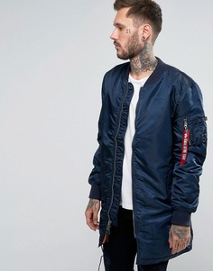 Синяя куртка‑пилот узкого кроя Alpha Industries MA‑1 - Синий