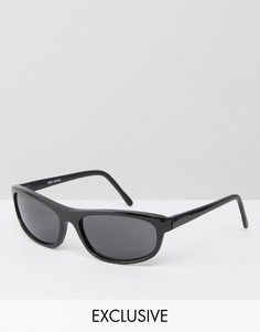 Черные квадратные солнцезащитные очки Reclaimed Vintage Inspired - Черный