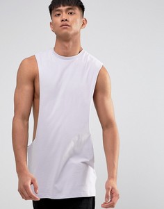Длинная майка с заниженными проймами ASOS - Фиолетовый