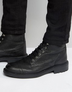 Кожаные ботинки на шнуровке Walk London Liverpool - Черный