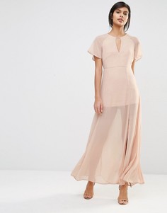 Платье макси с рукавами-бабочка Vero Moda - Розовый