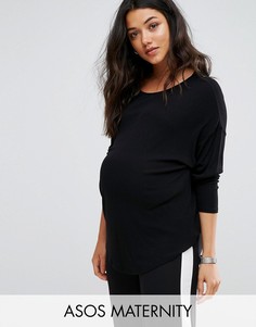 Свободная футболка ASOS Maternity - Черный