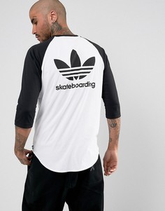 Белая футболка с рукавами реглан adidas Skateboarding BR4937 - Белый