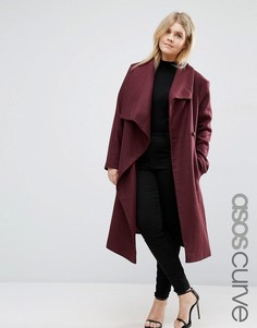 Пальто-трапеция ASOS CURVE - Красный