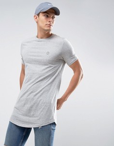 Длинная меланжевая футболка Le Breve - Серый