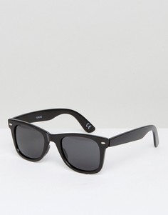 Черные квадратные солнцезащитные очки с поляризованными стеклами ASOS - Черный