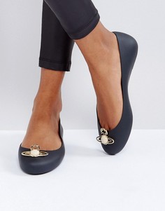 Черные туфли на плоской подошве Vivienne Westwood For Melissa Space Love - Черный