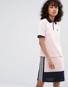 Светло-розовая футболка-поло adidas Osaka - Розовый