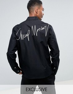 Хлопковая джинсовая куртка с принтом Cheap Monday - Черный