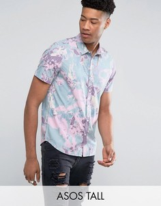 Рубашка классического кроя с принтом ASOS TALL - Розовый