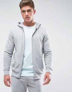 Худи серого цвета на молнии New Look - Серый