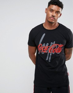 Черная футболка с вышивкой логотипа Hype x Coca Cola - Черный