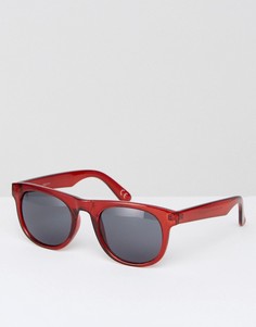 Бордовые квадратные солнцезащитные очки ASOS - Красный