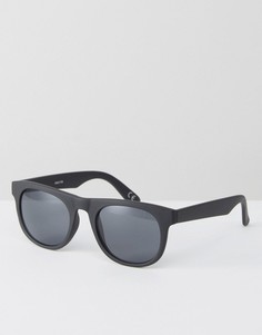 Квадратные солнцезащитные очки в матовой черной оправе ASOS - Черный
