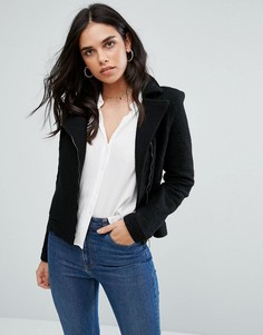 Короткая куртка с асимметричной молнией Zibi London - Черный