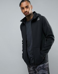 Черный спортивный худи на молнии Reebok BP7151 - Черный