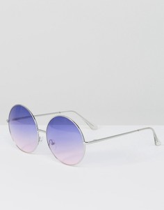 Круглые солнцезащитные оверсайз-очки с бледно-фиолетовыми стеклами Skinnydip - Мульти