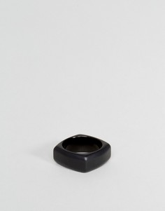 Черное матовое квадратное кольцо Vitaly Frya - Черный