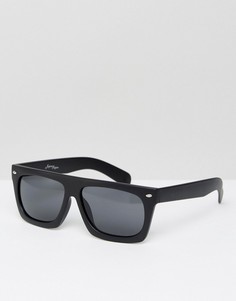 Солнцезащитные очки в квадратной оправе с прямым верхом Jeepers Peepers - Черный