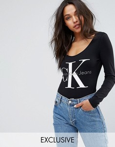 Боди с логотипом Calvin Klein Jeans - Черный