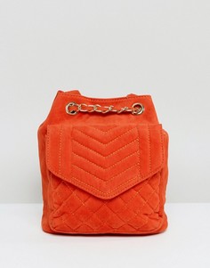 Оранжевый бархатный стеганый рюкзак Glamorous - Оранжевый
