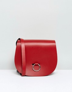 Сумка с застежкой-кольцом Leather Satchel Company - Красный