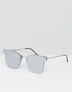 Круглые солнцезащитные очки с серебристыми зеркальными стеклами Spitfire FTL - Серебряный
