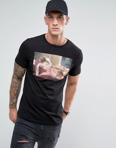 Футболка с принтом ASOS - Черный