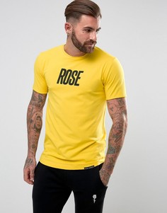 Желтая футболка с большим логотипом Rose London - Желтый