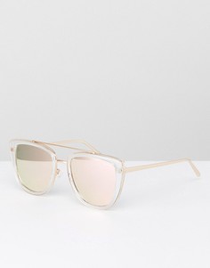Розовые солнцезащитные очки кошачий глаз Quay Australia French Kiss - Прозрачный