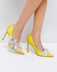 Туфли на высоком каблуке с декоративной отделкой ASOS PAVLOVA - Желтый