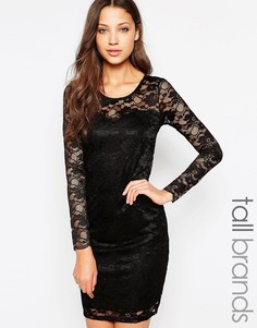 Кружевное облегающее платье мини Vero Moda Tall - Черный