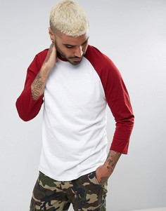 Свободный лонгслив с рукавами реглан ASOS - Белый