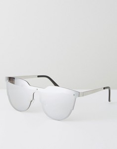 Квадратные солнцезащитные очки с зеркальными стеклами ASOS - Серебряный