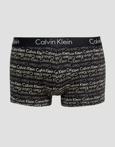 Эластичные хлопковые боксеры-брифы Calvin Klein - Черный
