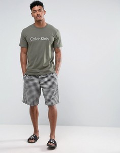 Пижамный комплект в сумке Calvin Klein - Зеленый