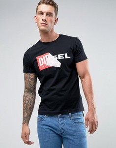 Футболка с логотипом Diesel T-Diego-QA - Черный