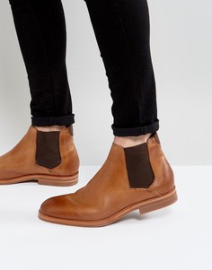 Светло-коричневые кожаные ботинки челси Hudson London - Рыжий