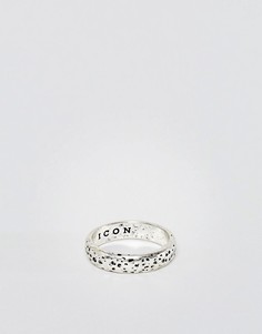 Серебристое кованое кольцо Icon Brand - Серебряный