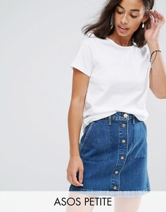 Футболка с круглым вырезом ASOS PETITE The Ultimate - Белый