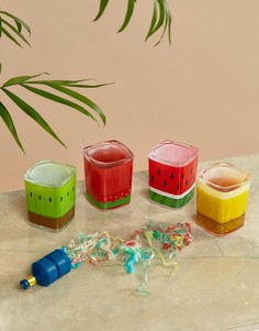 Набор из 4 стаканов с дизайном фруктов Mustard - Мульти