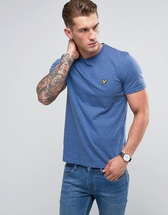 Синяя меланжевая футболка с логотипом Lyle & Scott - Синий